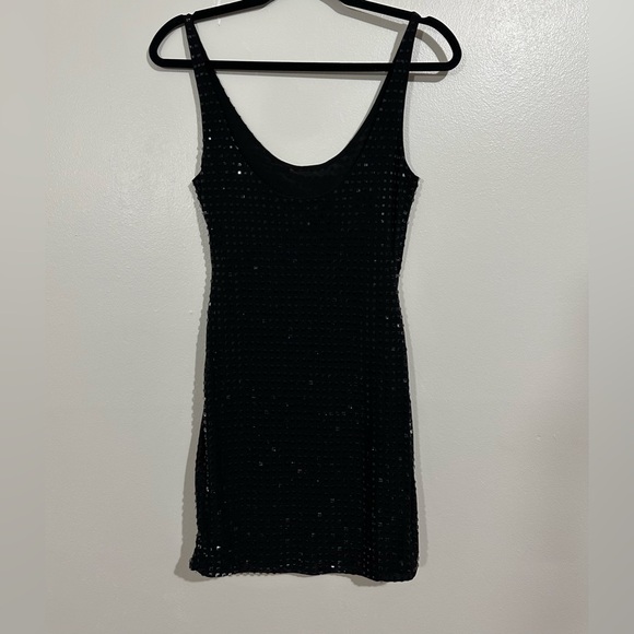 MESHKI Black Sequin Mini Dress – Size Medium - Picture 3 of 5